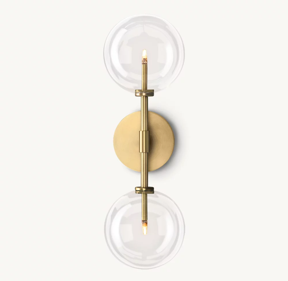GLASS GLOBE LINEAR SCONCE - Image 1