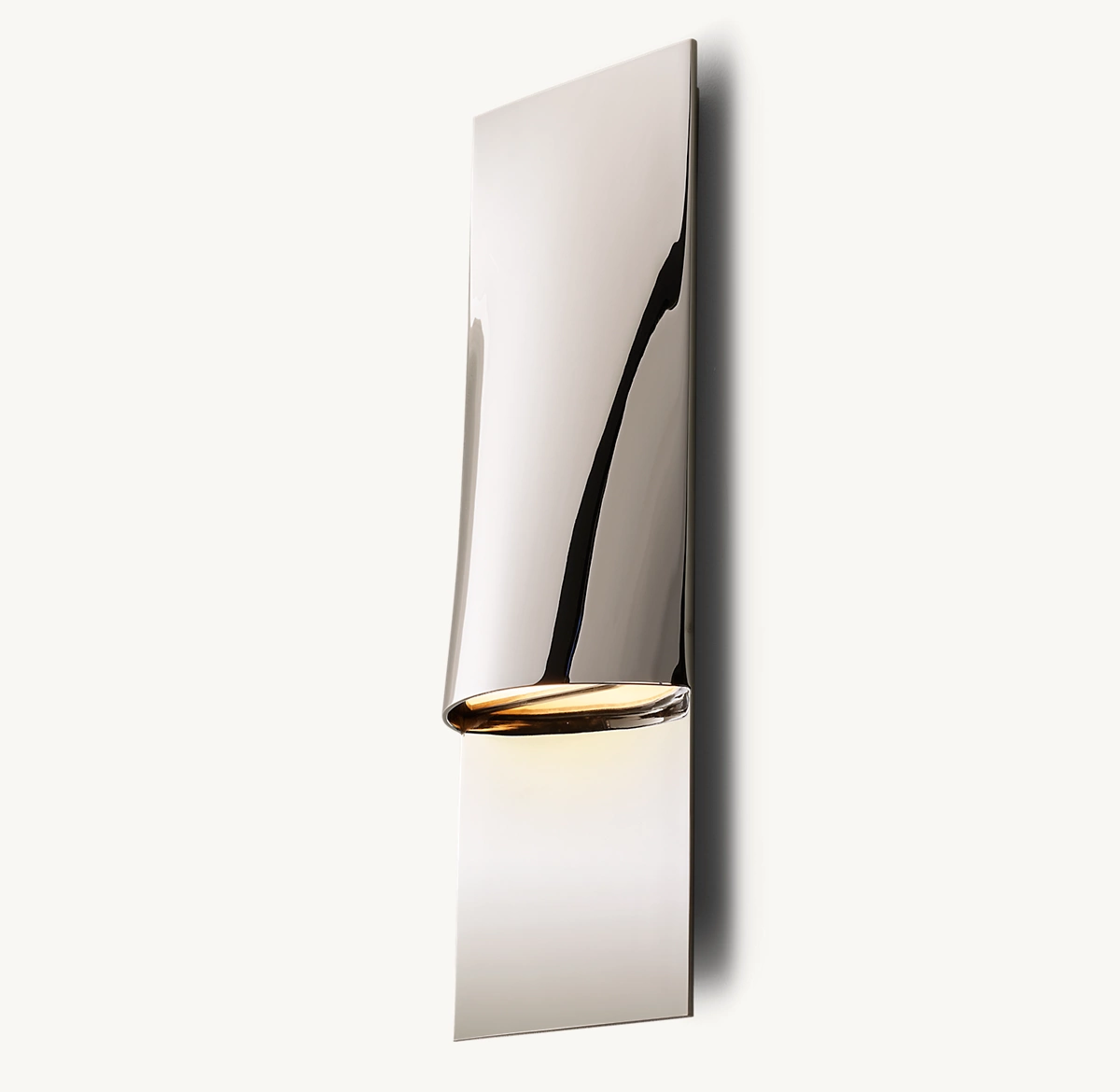 TAZA VERTICAL RECTANGULAR SCONCE - Polished Chrome
