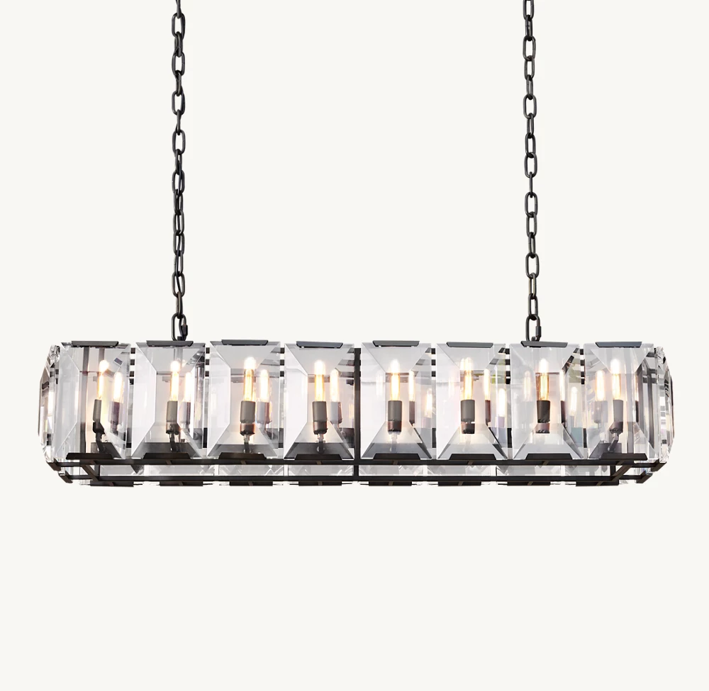 HARLOW CRYSTAL RECTANGULAR CHANDELIER 54