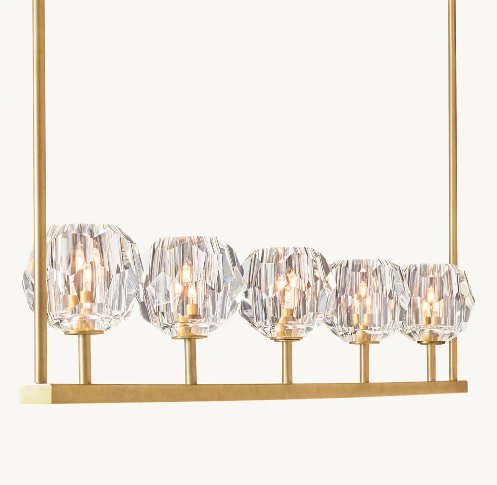 BOULE DE CRISTAL CLEAR GLASS LINEAR CHANDELIER 48