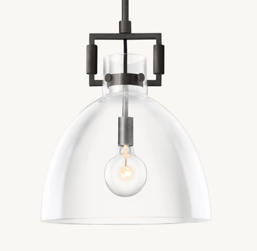 MACHINIST GLASS CLOCHE PENDANT