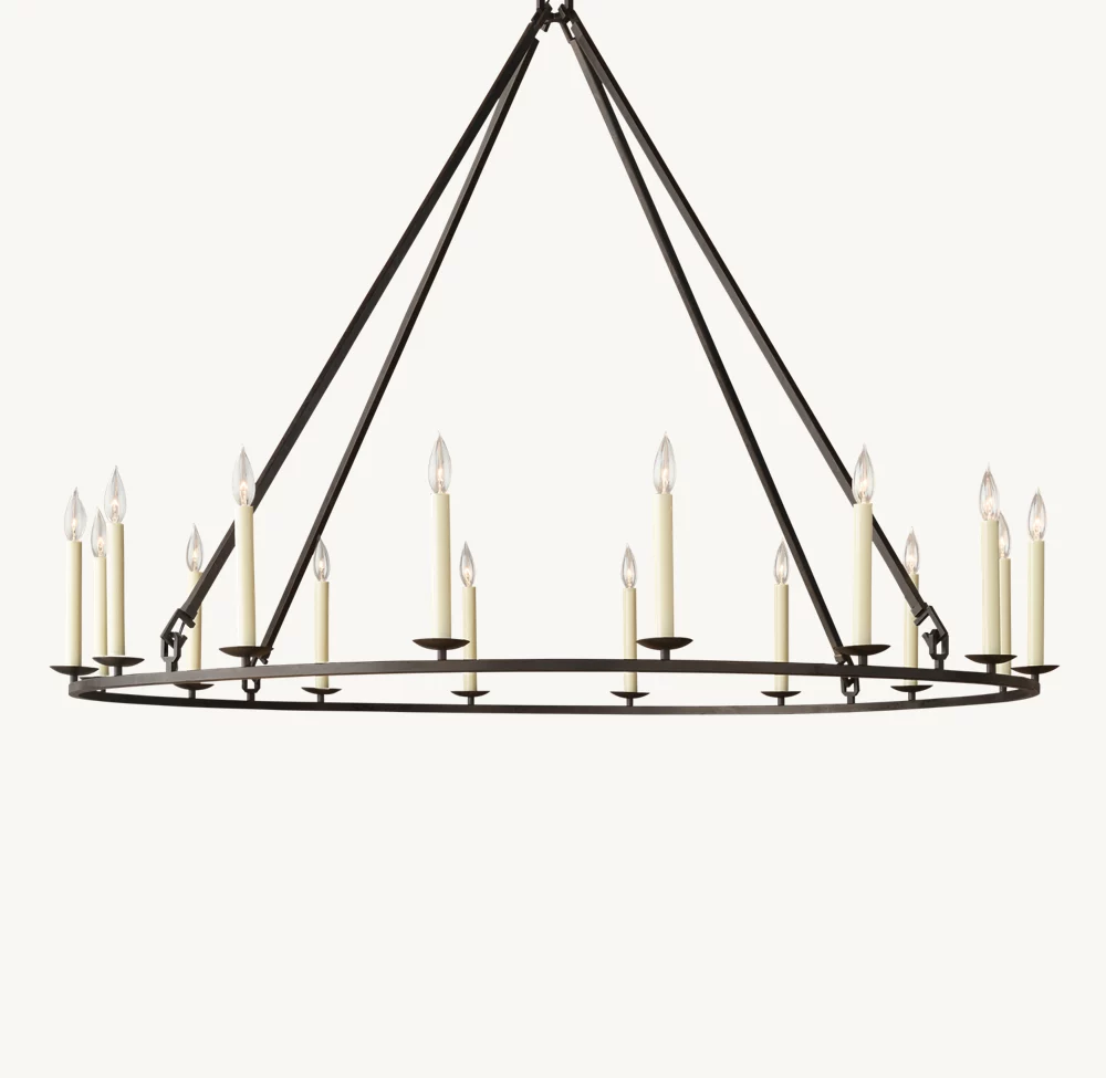 19TH C. ENGLISH OPENWORK ROUND CHANDELIER 60