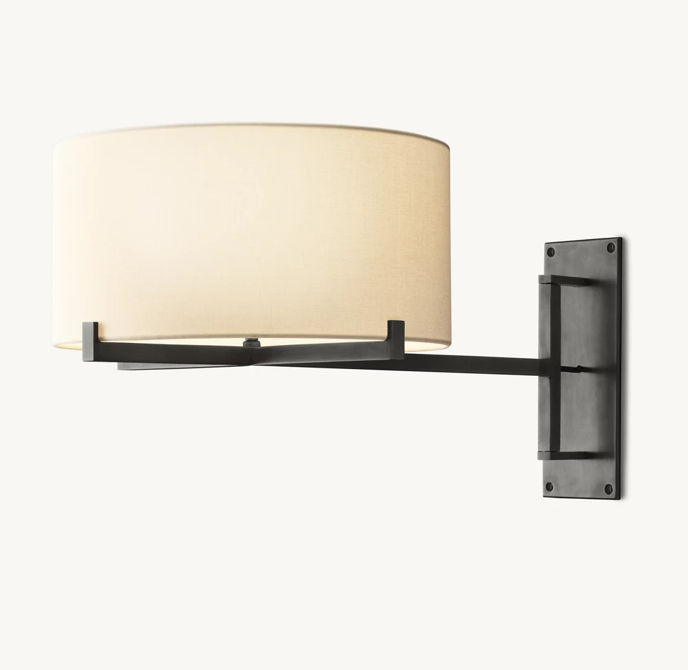 PAUILLAC DRUM SHADE SWING-ARM SCONCE - Image 2