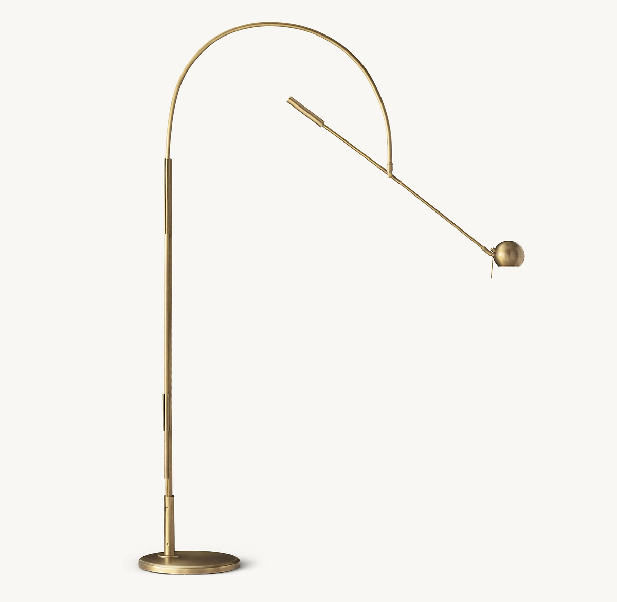 ORBITER II™ GRAND TASK FLOOR LAMP - Lacquered Burnished Brass
