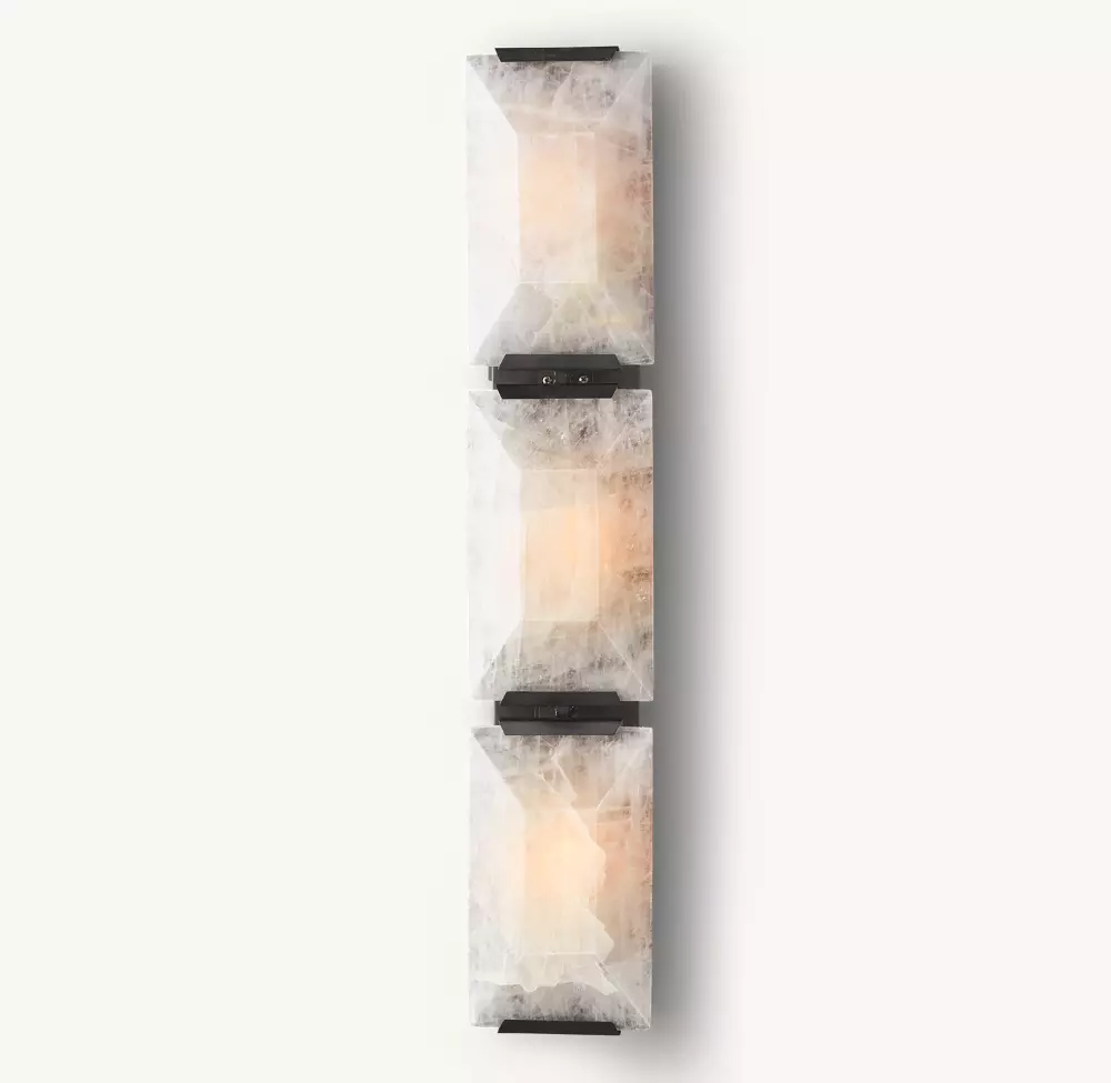HARLOW CALCITE TRIPLE SCONCE - Image 4