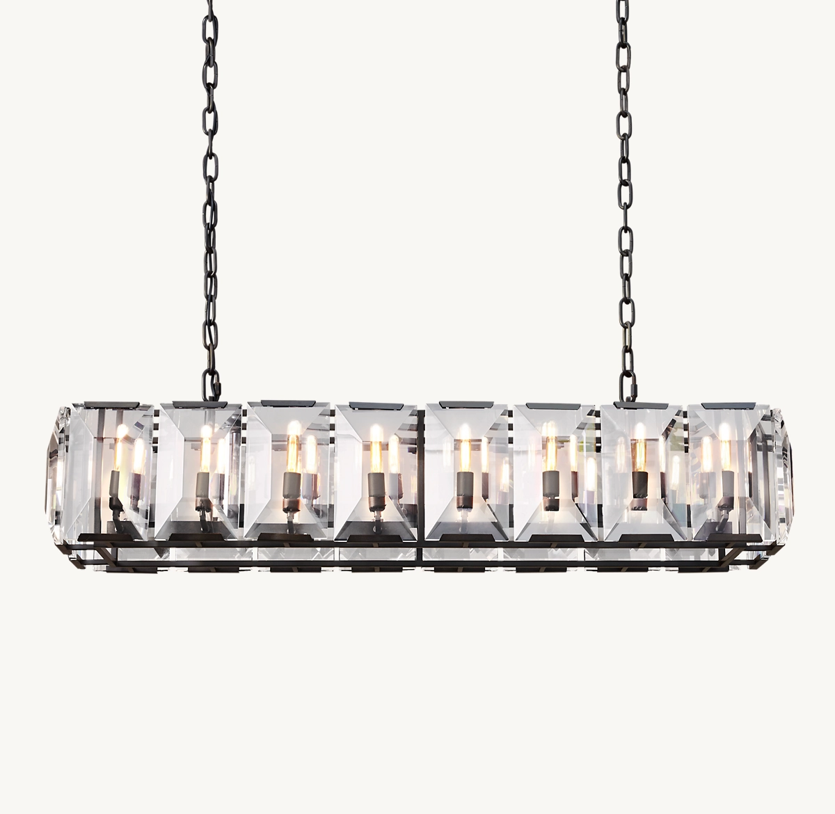 HARLOW CRYSTAL RECTANGULAR CHANDELIER 54