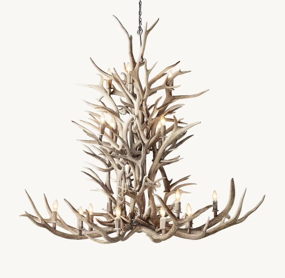 NATURAL ANTLER CHANDELIER 66
