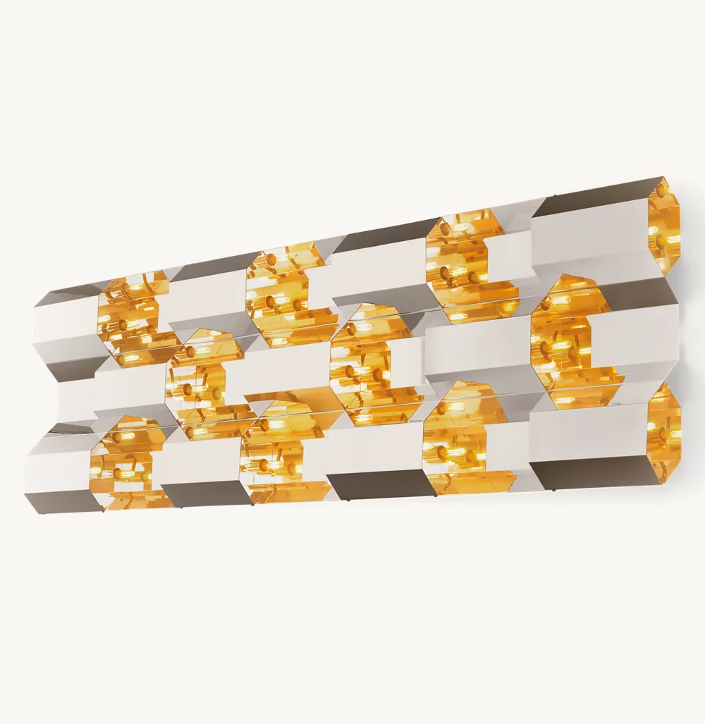 MODERNIST GRID GRAND SCONCE - Image 1