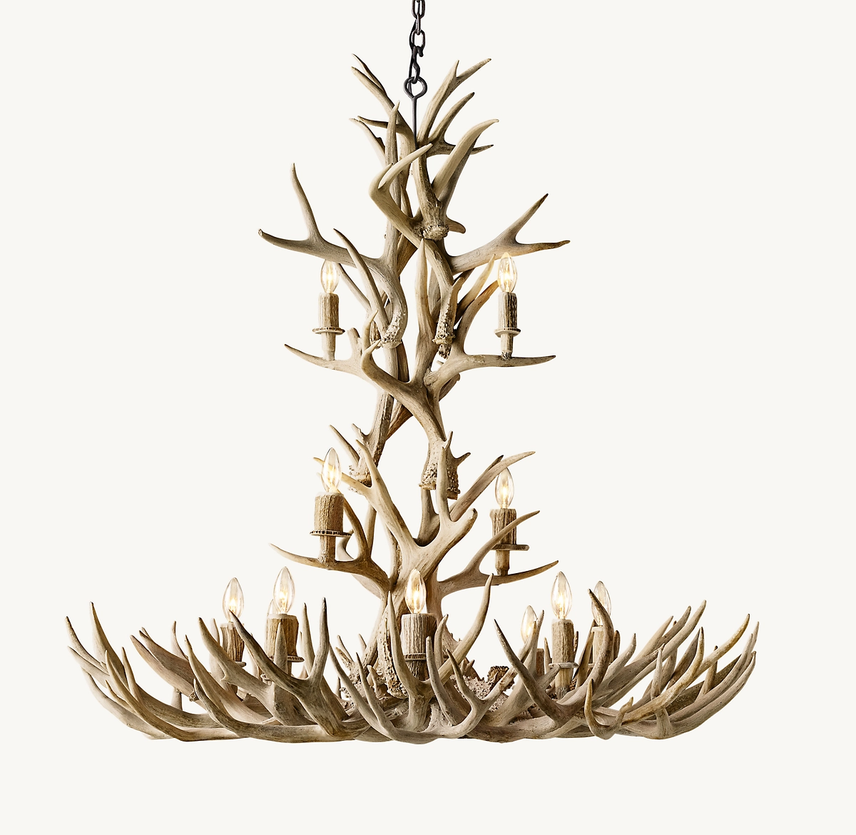 NATURAL ANTLER CHANDELIER 48