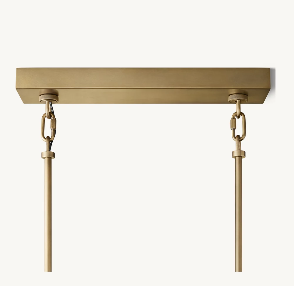 SIRENE SMOKE GLASS RECTANGULAR CHANDELIER 59