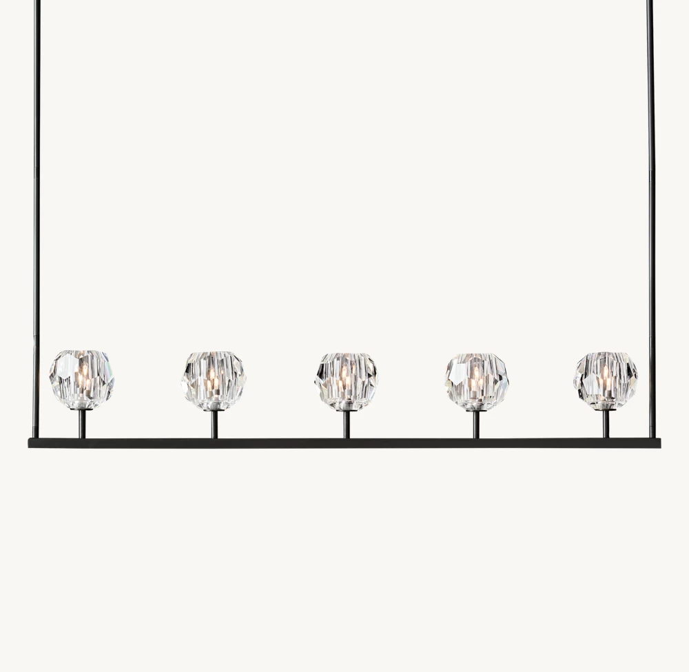 BOULE DE CRISTAL CLEAR GLASS LINEAR CHANDELIER 48