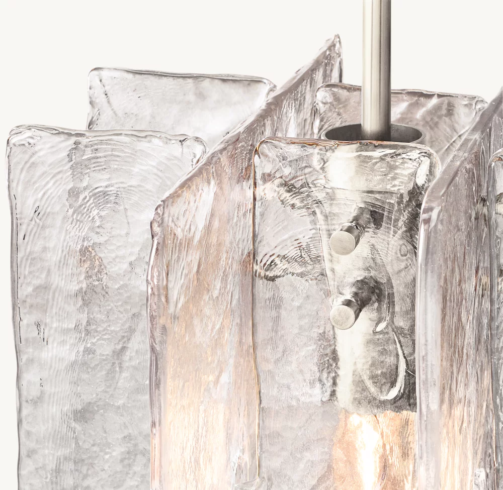 LATTICE CLEAR GLASS PENDANT - Image 2