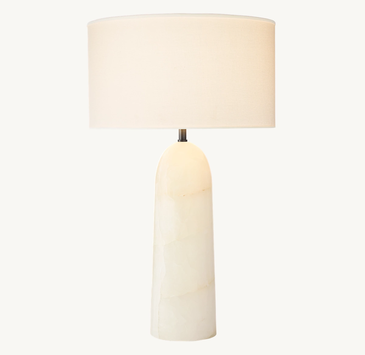 SAREZZO STONE TAPERED TABLE LAMP - Ivory Onyx