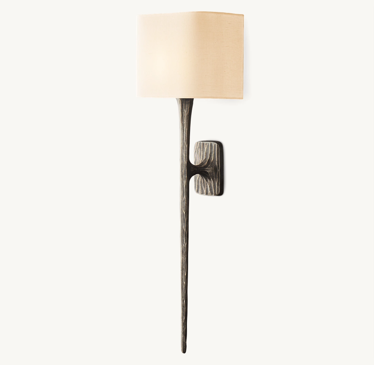 THADDEUS GRAND SHADED SCONCE - Forged Bronze