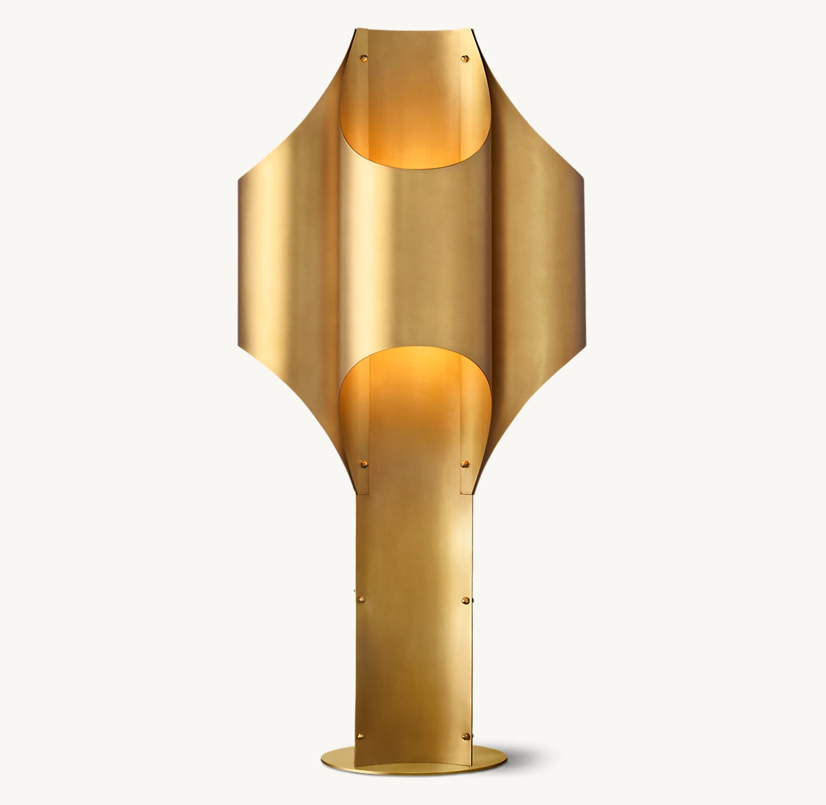 CATHEDRAL TABLE LAMP - Lacquered Burnished Brass
