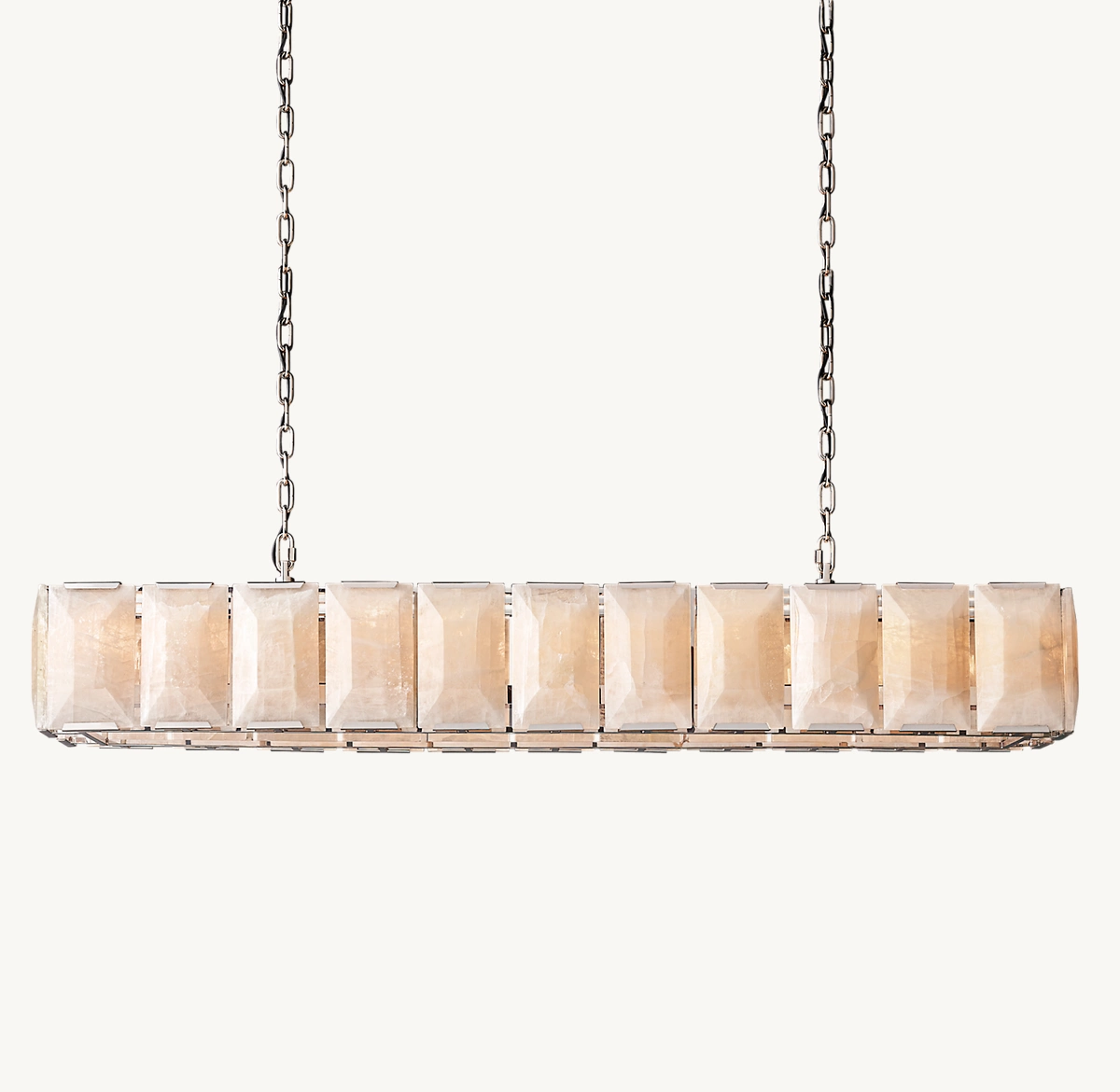 HARLOW CALCITE RECTANGULAR CHANDELIER 74