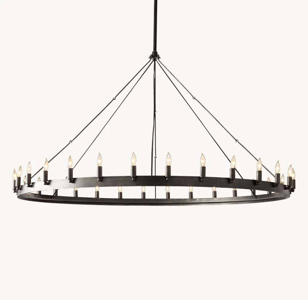 CAMINO VINTAGE CANDELABRA ROUND CHANDELIER 63