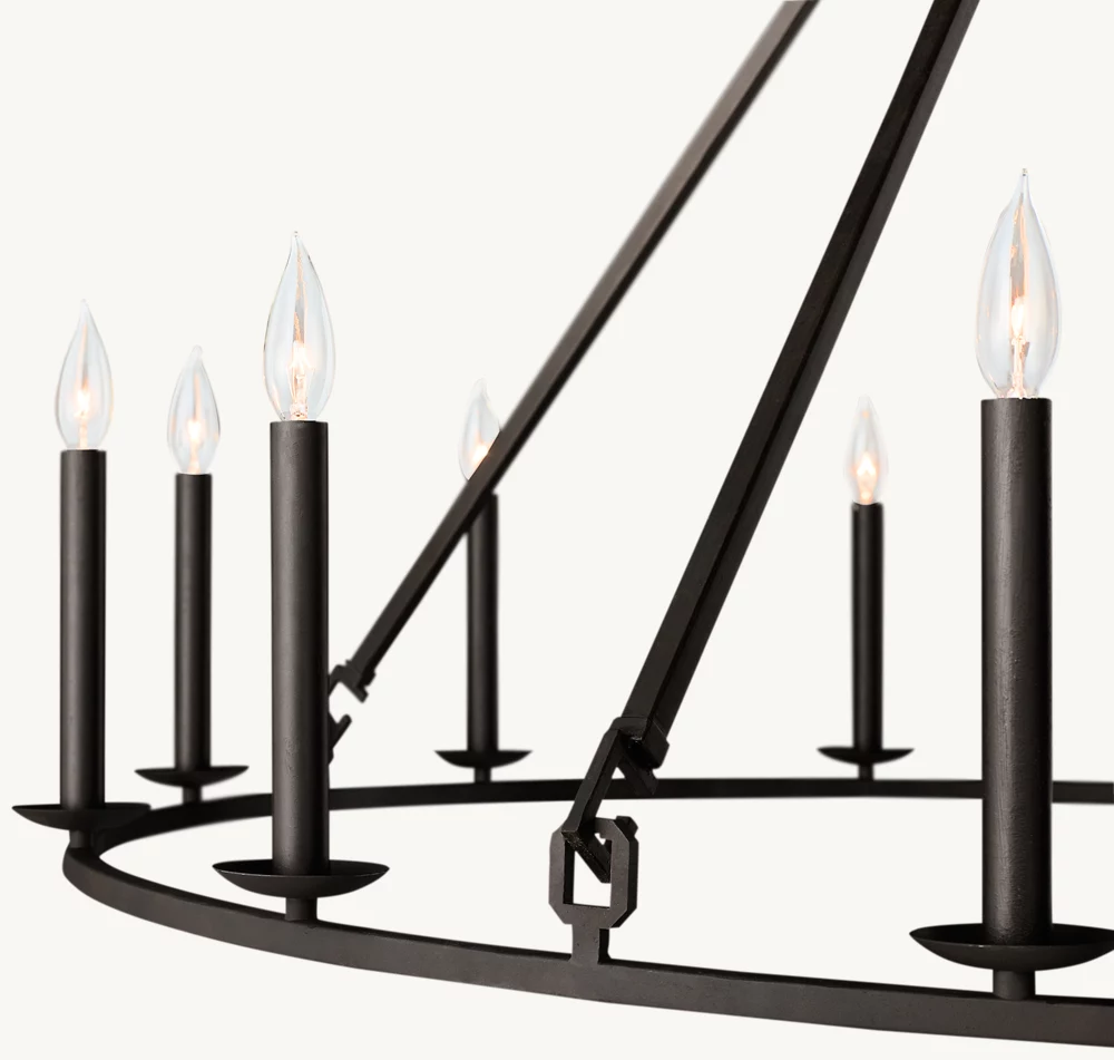 19TH C. ENGLISH OPENWORK ROUND CHANDELIER 50