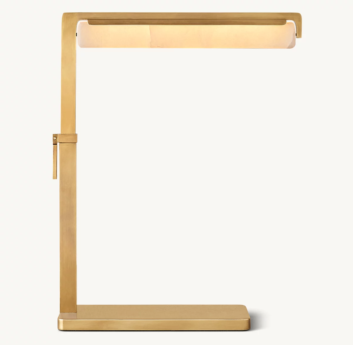 Audubon Alabaster Task Table Lamp - Lacquered Burnished Brass