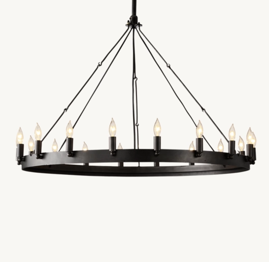 CAMINO VINTAGE CANDELABRA ROUND CHANDELIER 38