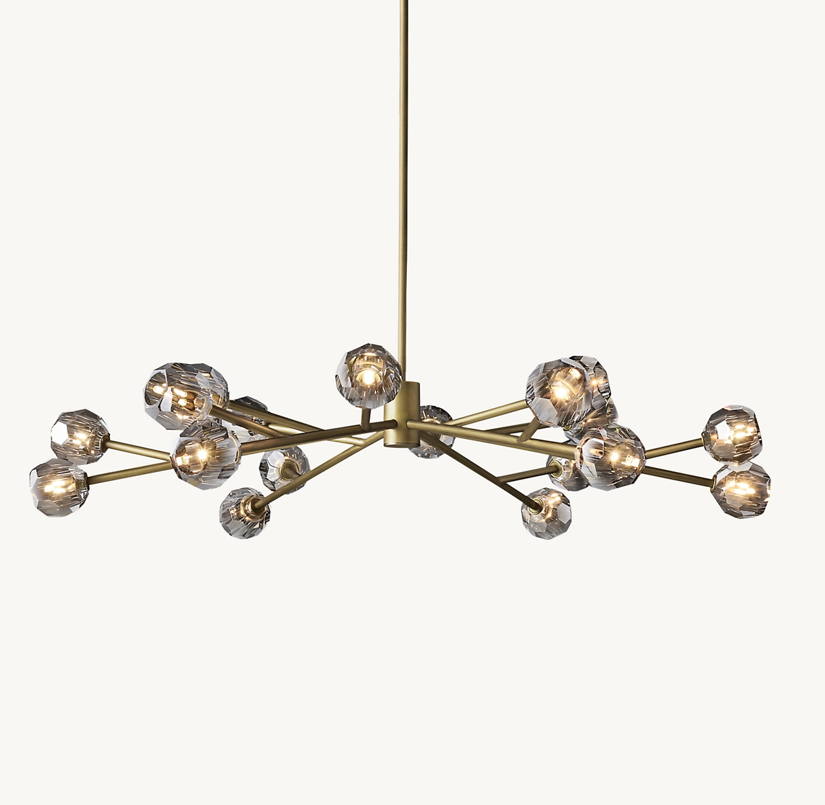 BOULE DE CRISTAL SMOKE GLASS ROUND CHANDELIER 60