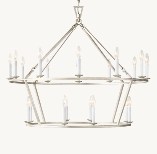 19TH C. ENGLISH OPENWORK TWO-TIER ROUND CHANDELIER 40