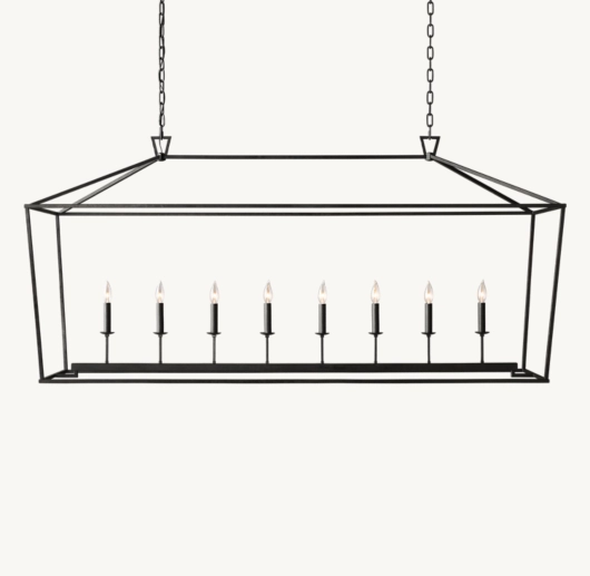 19TH C. ENGLISH OPENWORK RECTANGULAR CHANDELIER 72