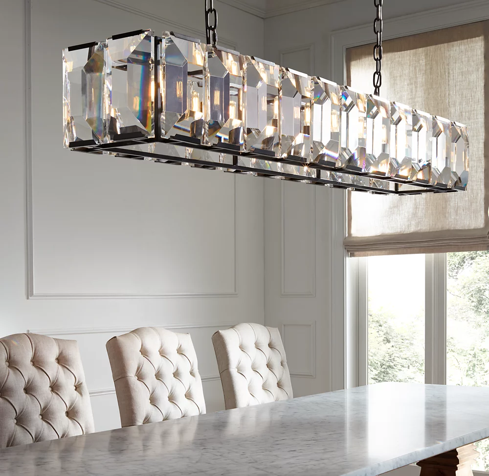 HARLOW CRYSTAL RECTANGULAR CHANDELIER 54