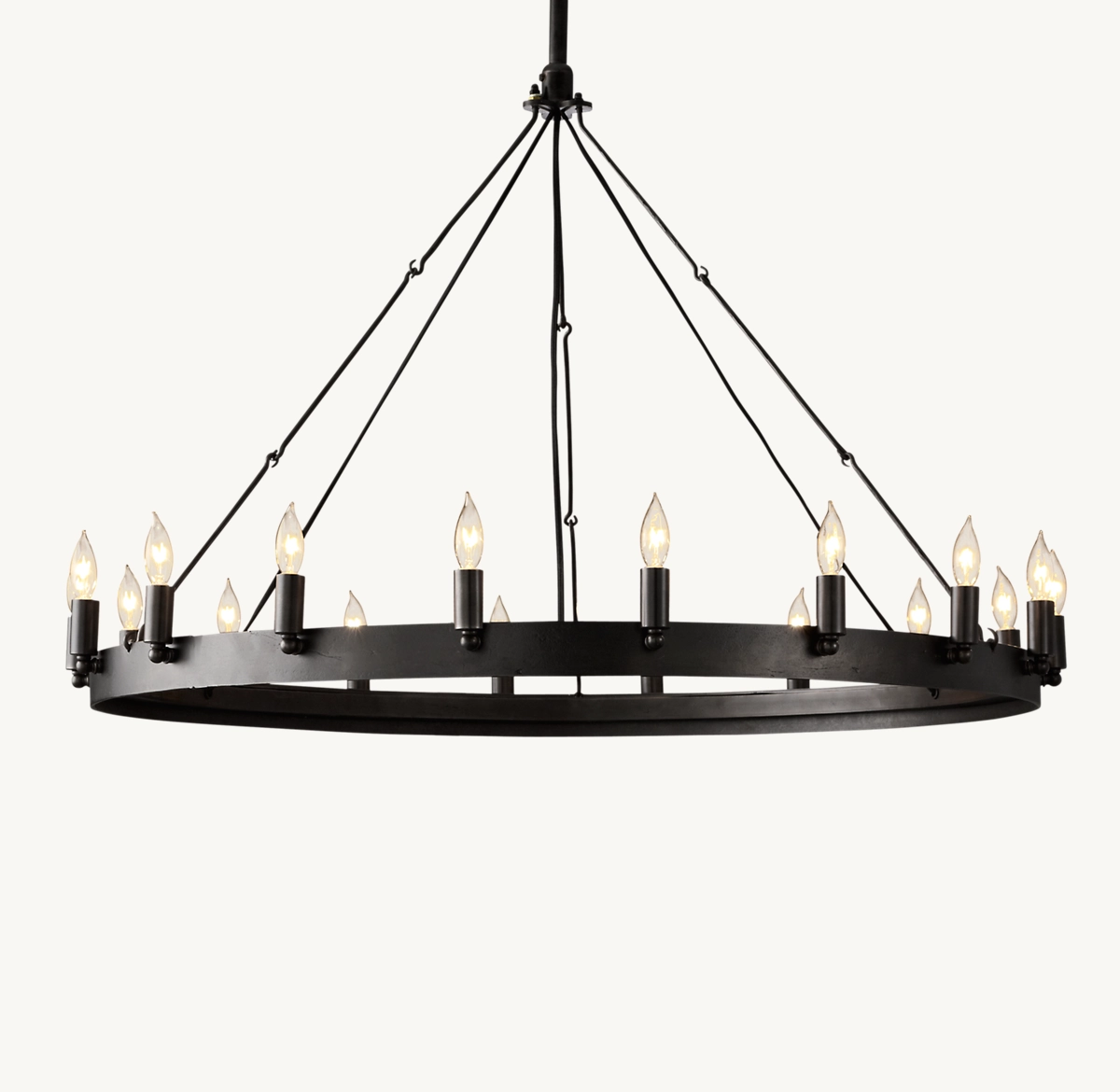 CAMINO VINTAGE CANDELABRA ROUND CHANDELIER 38