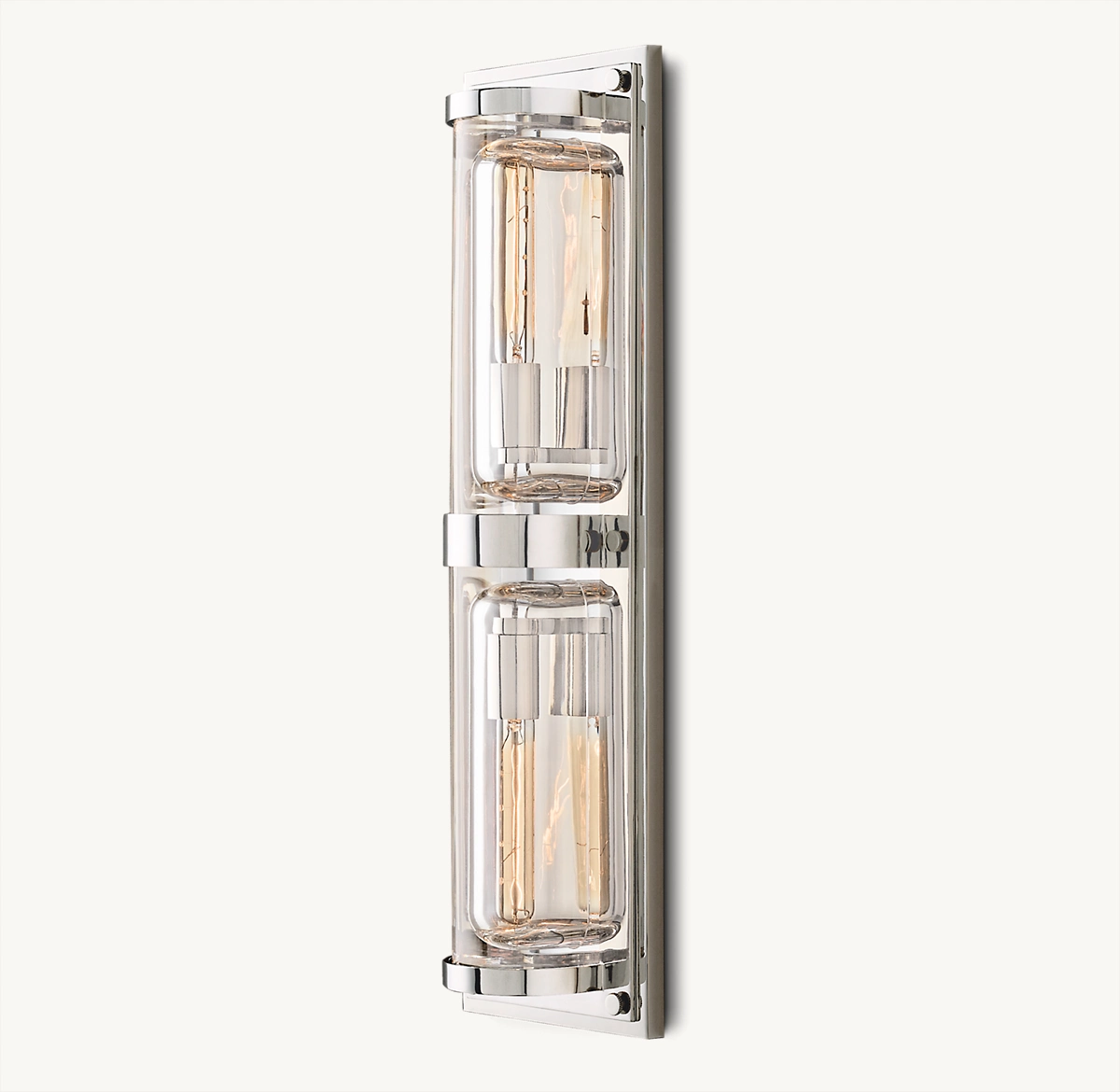 SAVILE ROUND LINEAR SCONCE - Polished Nickel