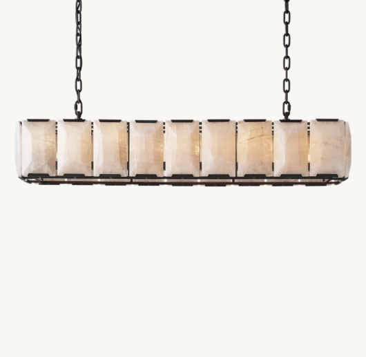 HARLOW CALCITE RECTANGULAR CHANDELIER 62