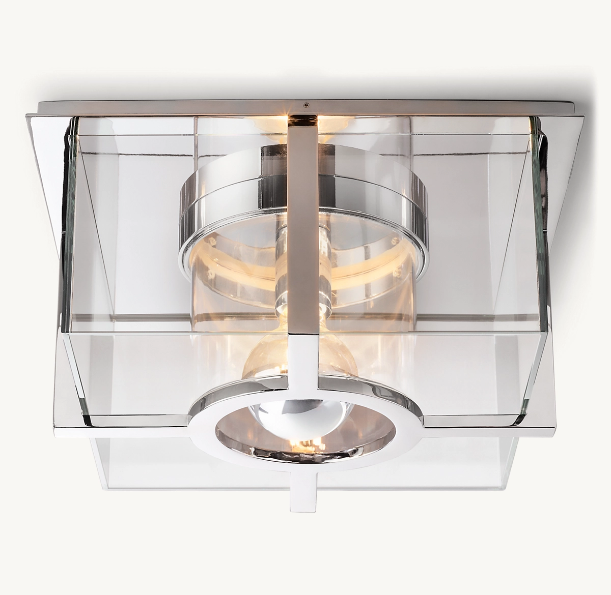 PÉTRUS SQUARE FLUSHMOUNT - Polished Chrome