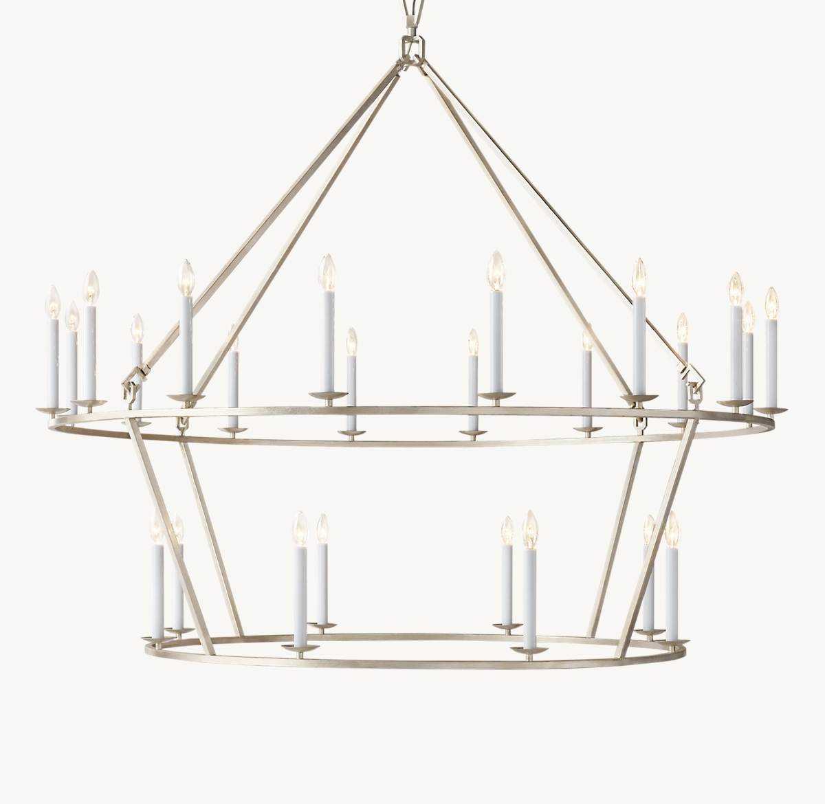 19TH C. ENGLISH OPENWORK TWO-TIER ROUND CHANDELIER 62