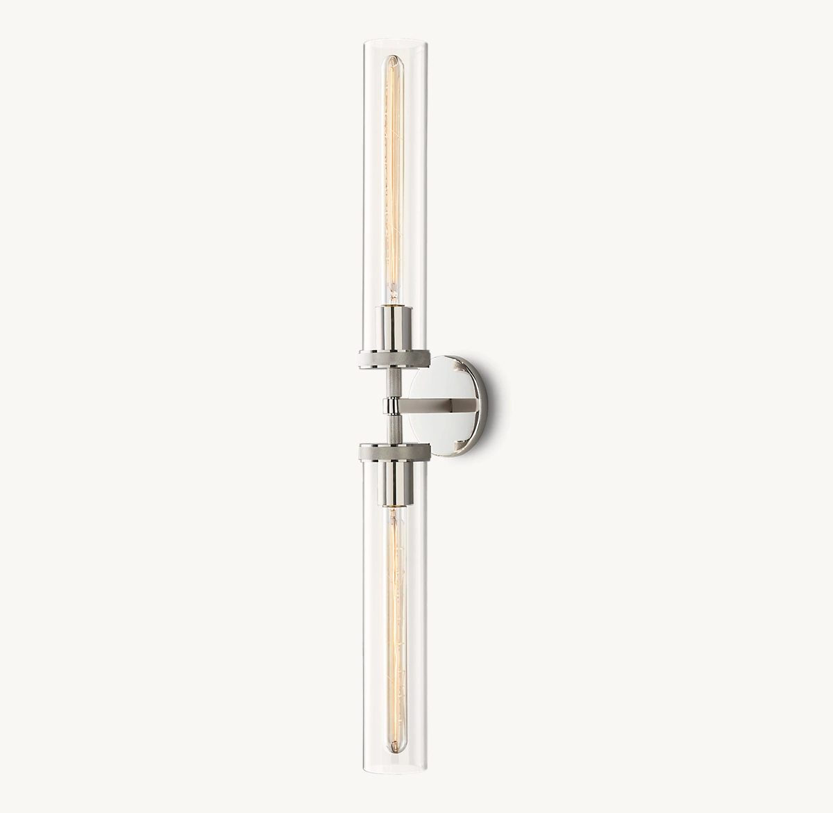 LAMBETH KNURLED LINEAR SCONCE - Polished Nickel