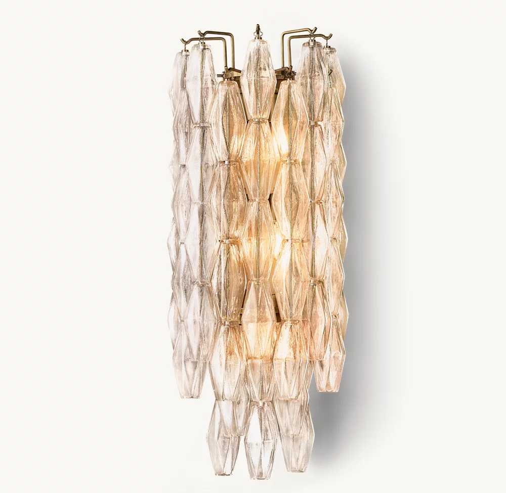 CHIARA CLEAR GLASS GRAND SCONCE - Image 3