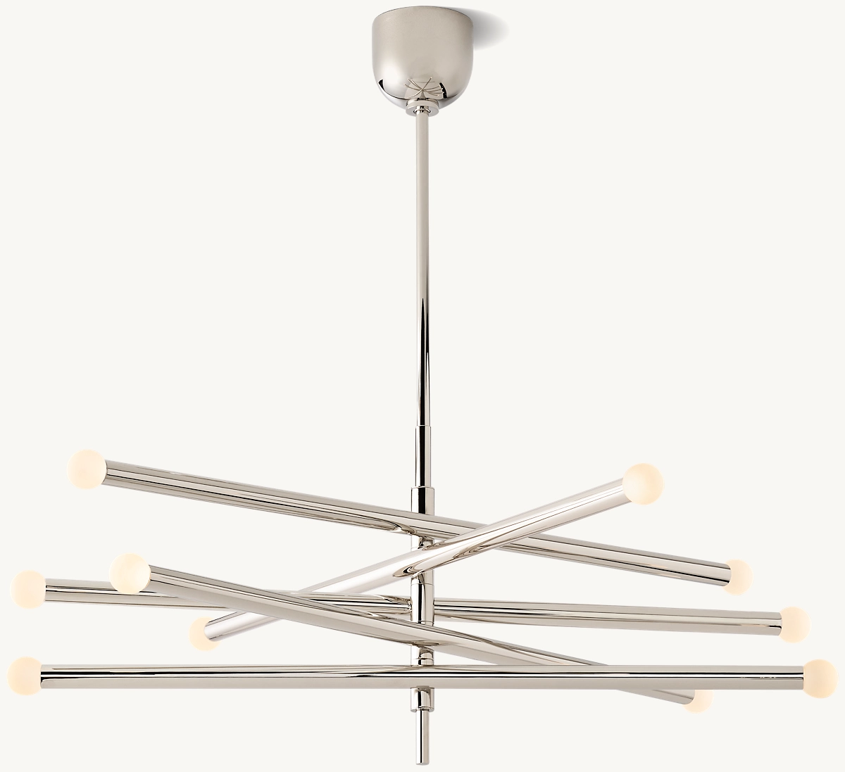 ROUSSEAU 10-LIGHT MOBILE ORB CHANDELIER - Polished Nickel