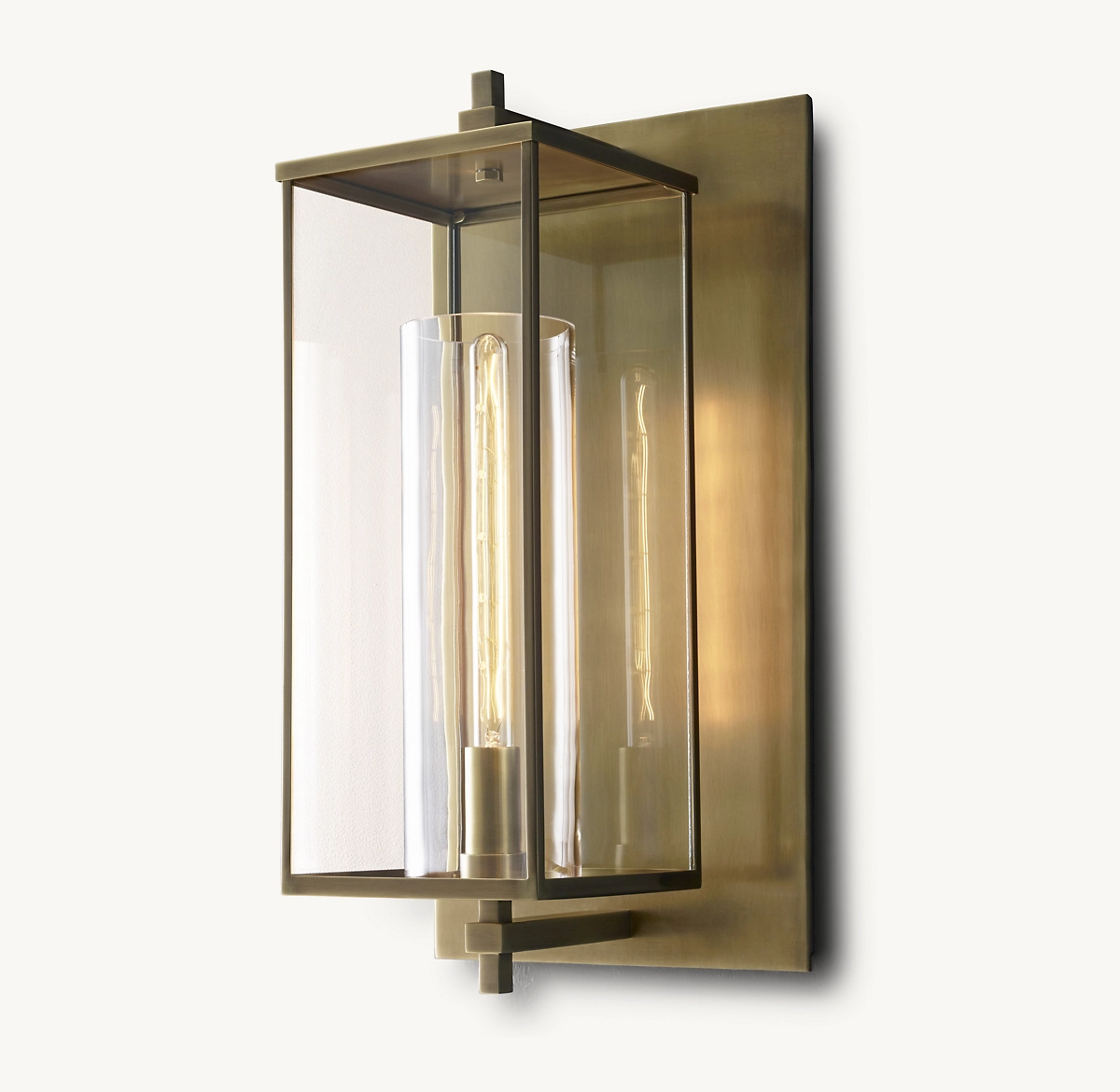 DEVAUX GRAND SQUARE SCONCE - Lacquered Burnished Brass