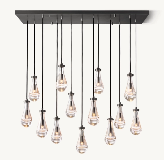 RAIN RECTANGULAR CHANDELIER 54