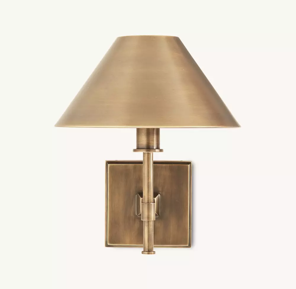 PETITE CANDLESTICK METAL SHADE SCONCE - Image 1