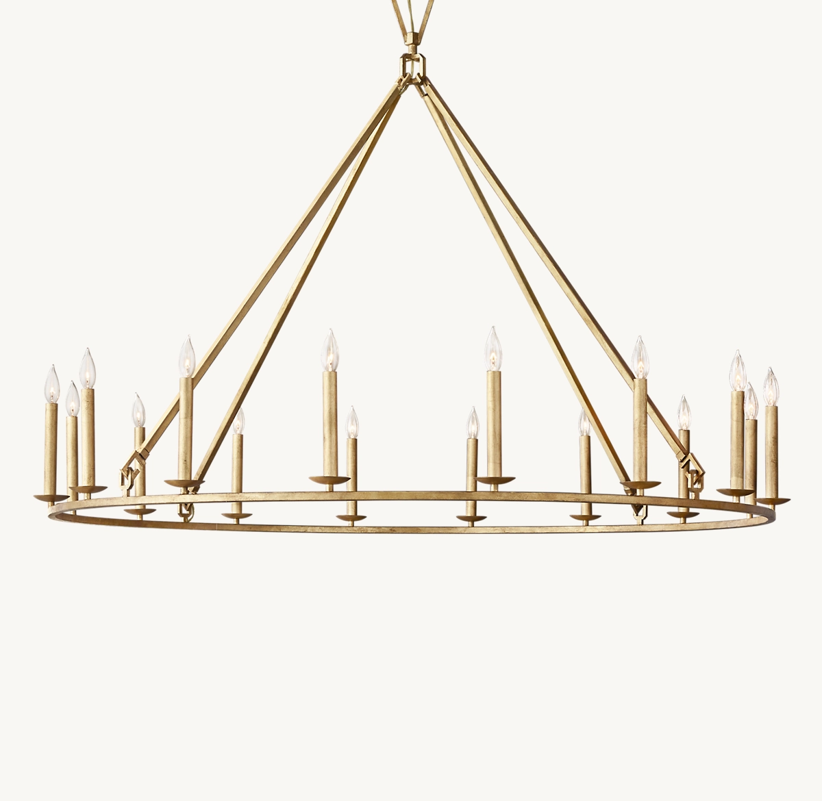 19TH C. ENGLISH OPENWORK ROUND CHANDELIER 60