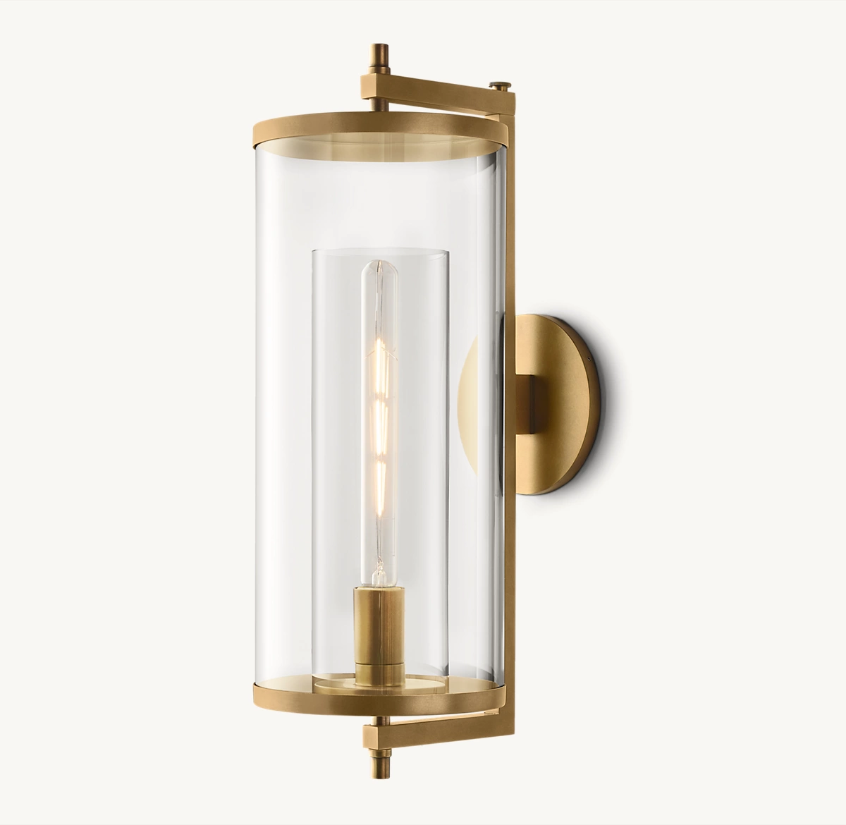 DEVAUX GRAND ROUND SCONCE - Lacquered Burnished Brass