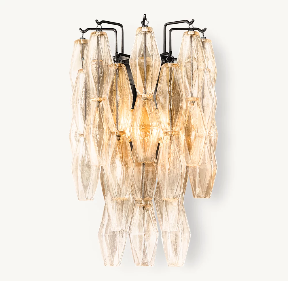 CHIARA CLEAR GLASS SCONCE - Image 1