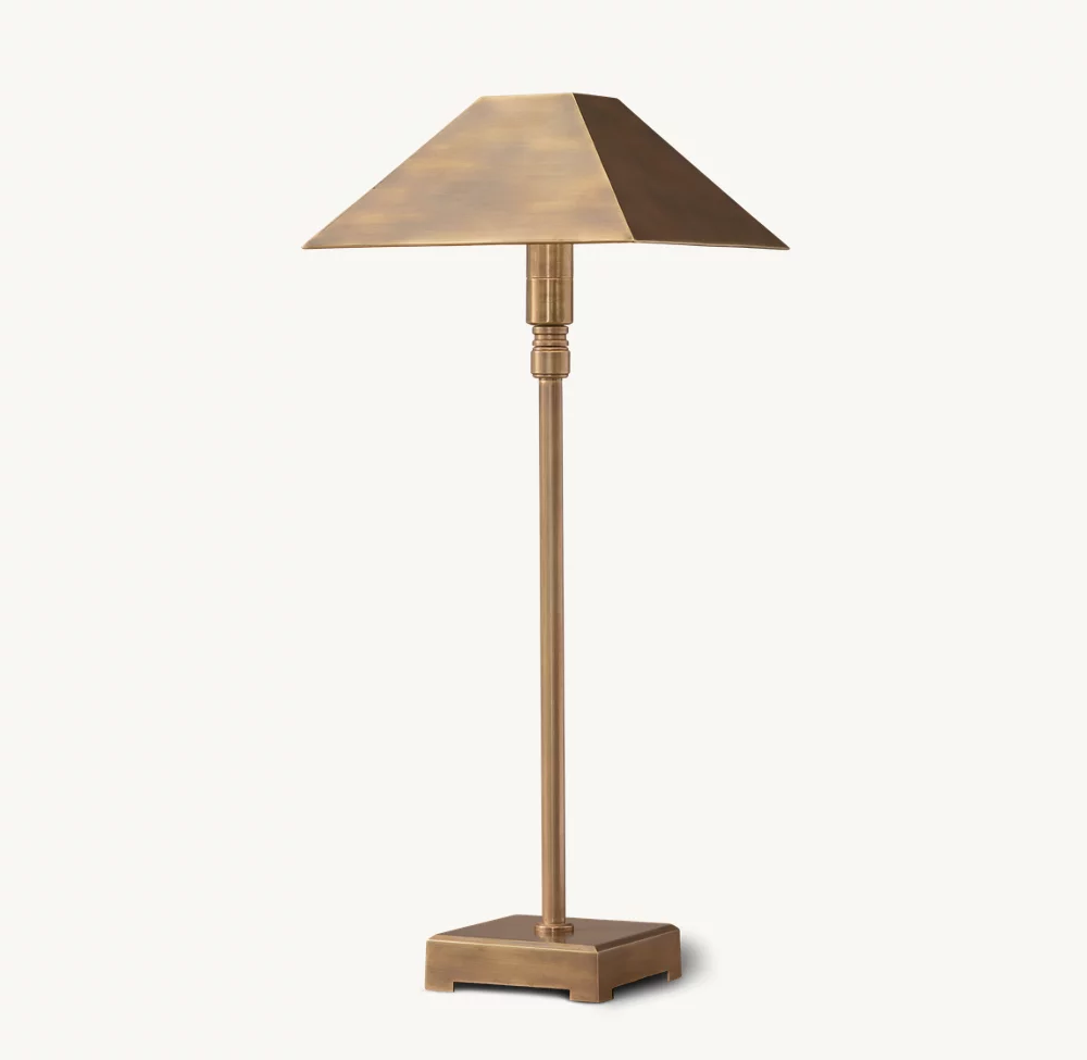 PYRAMID METAL SHADE TELESCOPING TABLE LAMP - Image 2