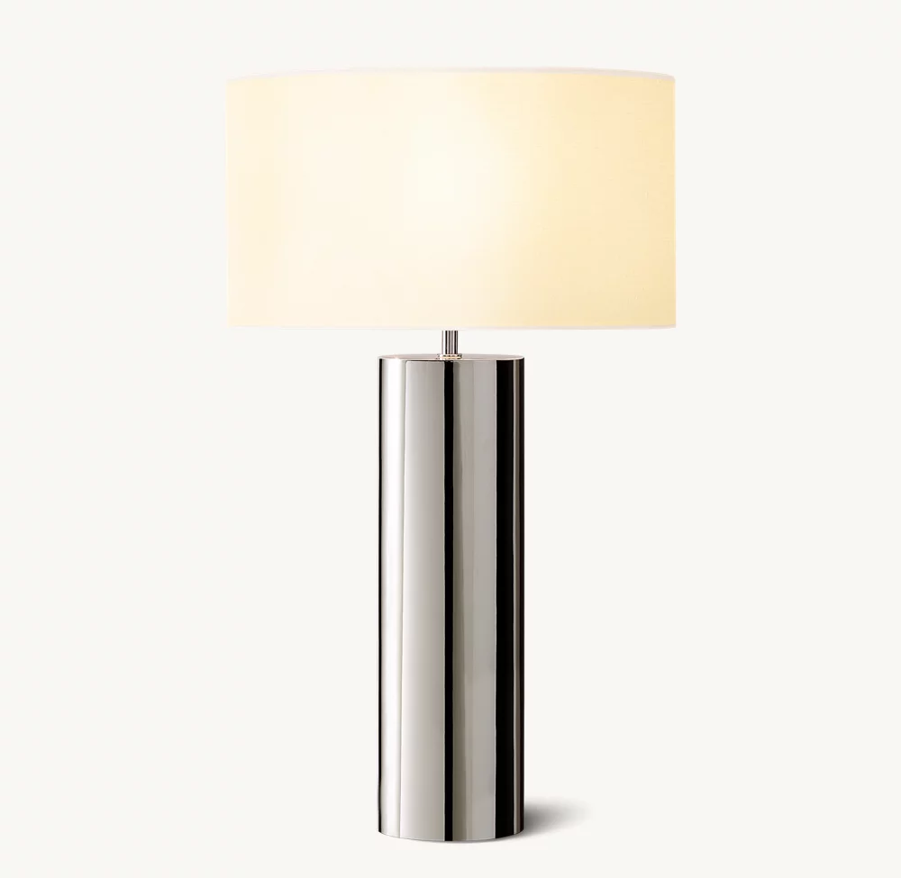 Sarezzo Metal Cylindrical Table Lamp