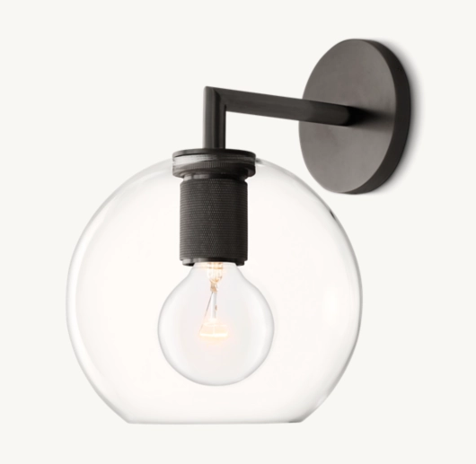 UTILITAIRE GLOBE SHADE SCONCE