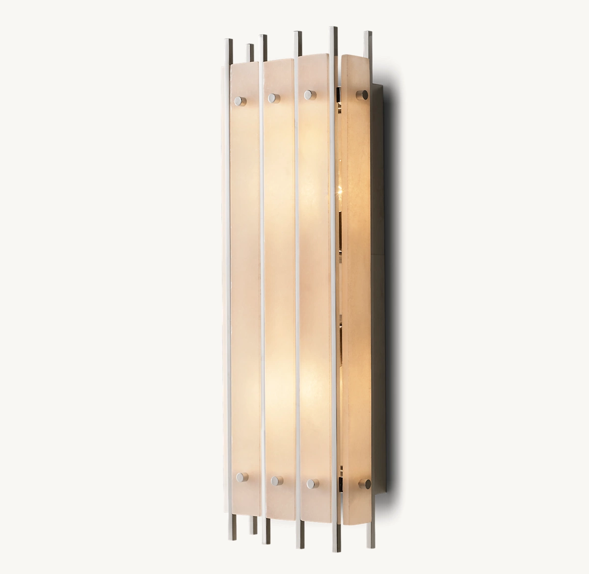 SAN MARCO GRAND RECTANGULAR SCONCE - Polished Nickel