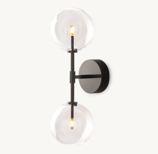 GLASS GLOBE LINEAR SCONCE