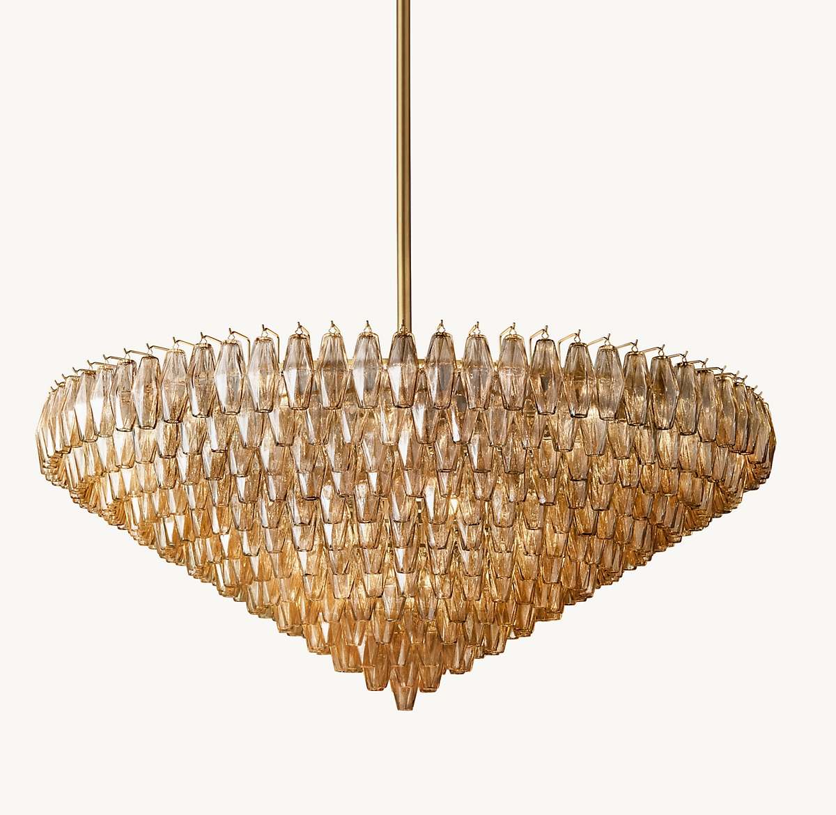 CHIARA SMOKE GLASS TIERED ROUND CHANDELIER 62