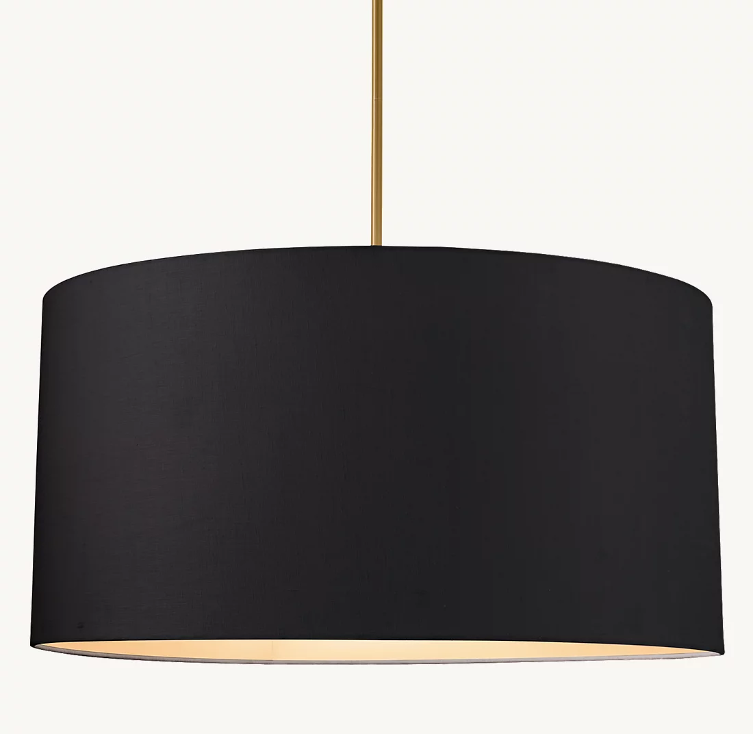 CICERO DRUM PENDANT - Finish Options, Fabric Options