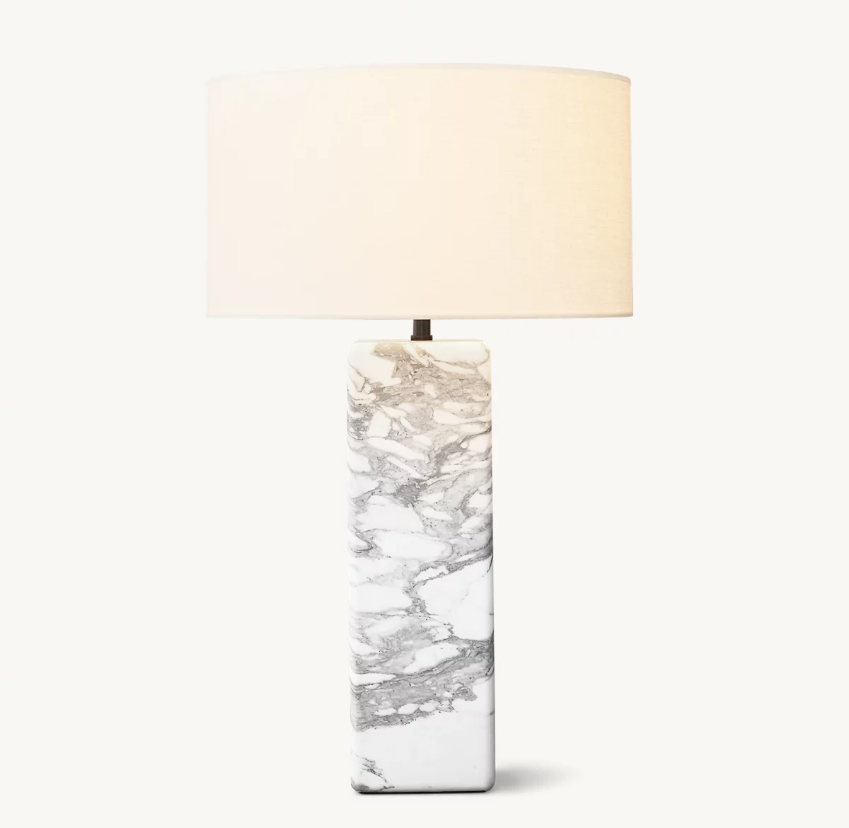 SAREZZO STONE SQUARE TABLE LAMP - Arabescato